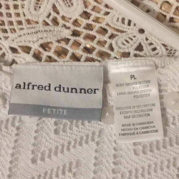 $5 Alfred Dunner blouse with lace size Petite Large - Picture 7 of 7
